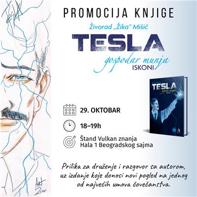 ⚡Ne propustite – „Tesla – gospodar munja ISKONI“ na Sajmu knjiga